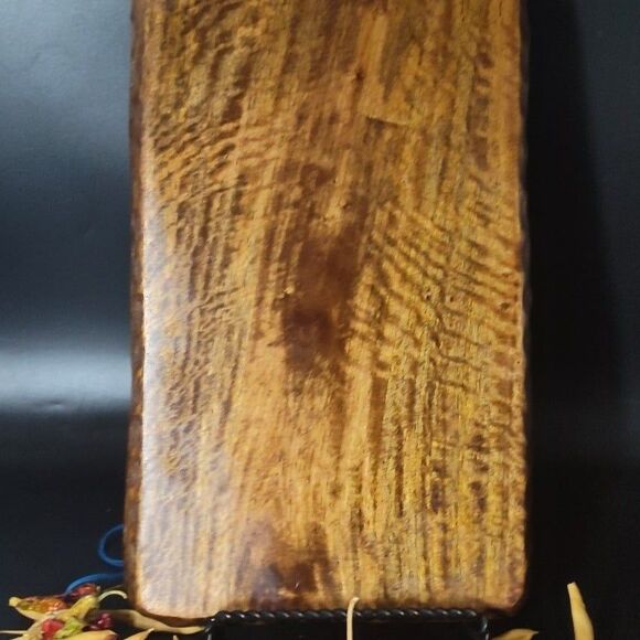 Handcrafted Acacia Wood Cutting Board with Handle - Rustic Farmhouse Decor - Picture 2 of 9